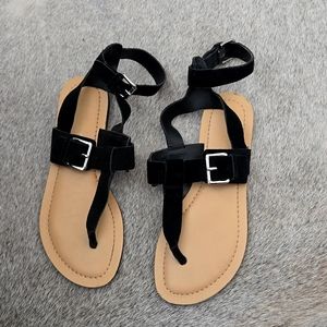 Mark Fisher Black Suede Flats, Size 6